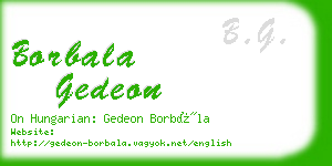 borbala gedeon business card